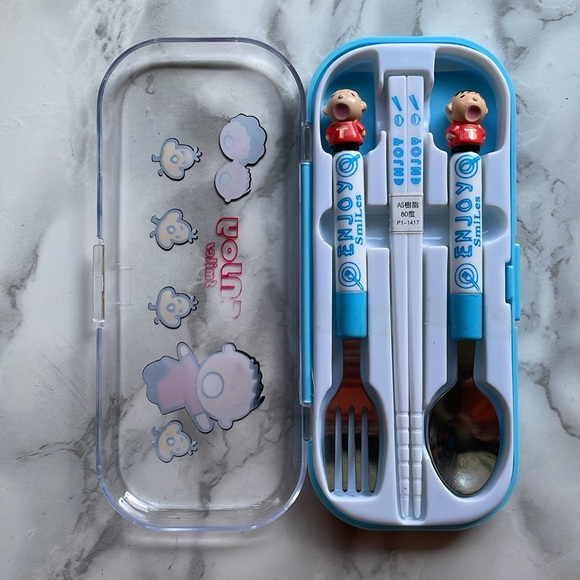 SANRIO Minna No Tabo - utensil set AS IS - Picture 3 of 6